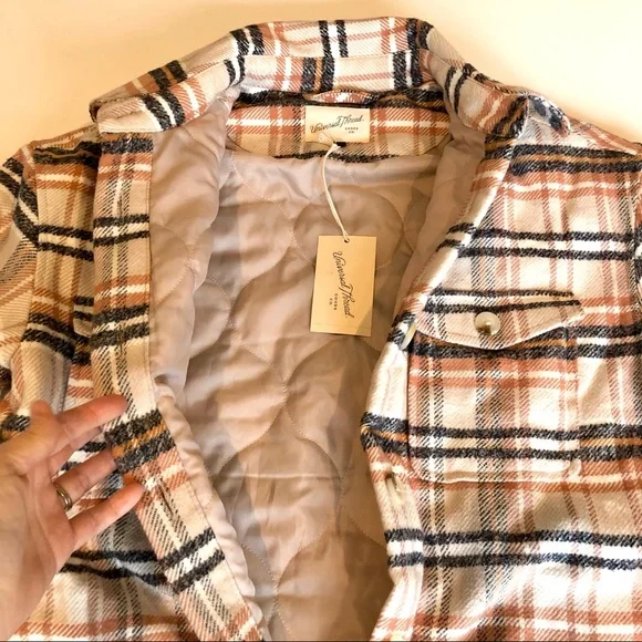 NWT Universal Thread Women's Mid Length Plaid Shirt Jacket, Size Medium - Picture 10 of 14